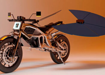 MARS Architects представила концепт первого в мире мотоцикла на солнечных панелях