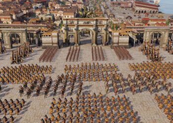 Игрок Anno 117 выстроил масштабный военный парад из всех типов войск