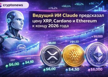 Ведущий ИИ Claude предсказал цену XRP, Cardano и Ethereum к концу 2026 года