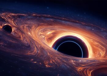 Две сверхмассивные чёрные дыры впервые обнаружены в тесной смертельной спирали