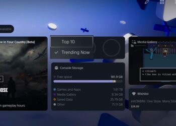 Новый бета-виджет PS5 показывает 10 самых популярных игр недели